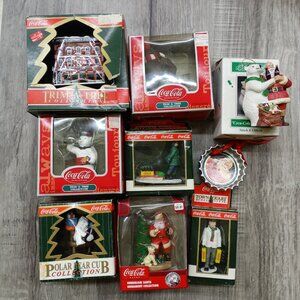 Coca Cola Coke Christmas Tree Ornament Vintage Lot